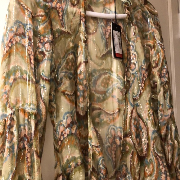 Gorgeous sheer Silk Patricia Pepe Wrap Top - Picture 7 of 9
